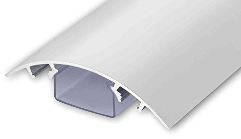 TV Design Aluminium Kabelkanal Weiss matt RAL9003 lackiert in verschiedenen Längen von ALUNOVO (Länge: 100cm)