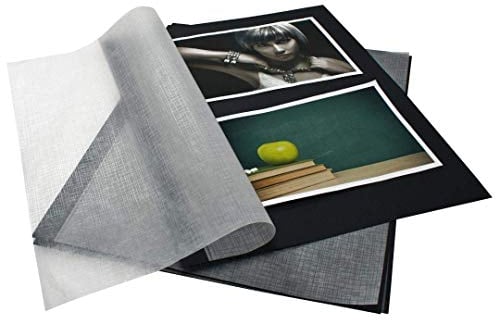 goldbuch 83006 Fotokarton mit Pergamin, 20 Blätter, Für Bella Vista Foto Ringbücher und Ordner, Fotoalbum Füllung, zur Befüllung von Fotoordnern, Format DIN A4, Schwarz, 23.2 x 29.7 cm