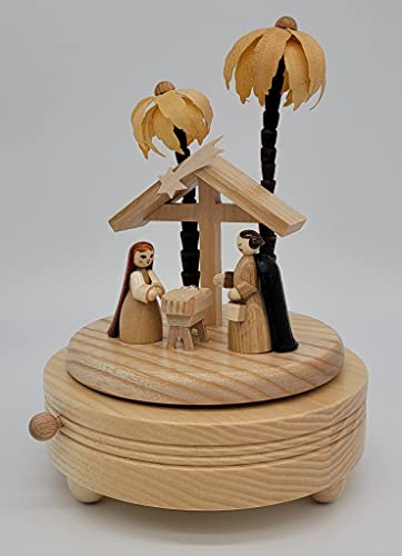 Richard Glaesser Spieldose Christi Geburt aus Seiffen im Erzgebirge