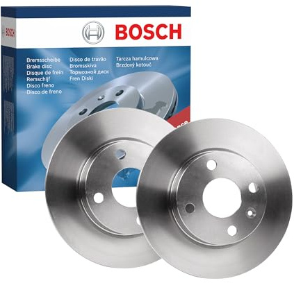 Bosch BD644 Brake Disc Set - 240 mm Solid Discs - Rear Axle - ECE-R90 Certified - Reliable Braking, Stable Performance, Corrosion Protection - 1 Set of 2 Discs