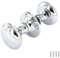 Pair of Victorian Rim Lock Door Knobs in Polished Chrome
