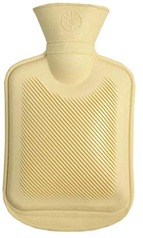 500ml Natural Rubber Single Ribbed Hot Water Bottle Heat Therapeutic Pain Relief Aid Bed Hand Warmer Winter British Standard Approved