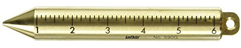 Crescent Lufkin 20 oz. Inage Solid Brass Cylindrical SAE/Metric Plumb Bob - 590GMEN , Black
