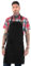 Under NY Sky Knife-Roll Ebony Black Apron – Heavy-Duty Canvas, Leather Reinforcement – Adjustable for Men and Women – Pro Chef, Barbecue, Butcher, Bartender, Woodworker, Tool Aprons