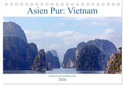 Asien Pur: Vietnam (Tischkalender 2026 DIN A5 quer), CALVENDO Monatskalender: Zwischen Reisfeldern und Felsbuchten - Vietnam ist Asien pur (CALVENDO Orte)