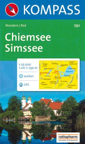 Chiemsee - Simssee: Wanderkarte mit Kurzführer und Radrouten. GPS-geeignet. 1:25000 (KOMPASS Wanderkarte, Band 792)