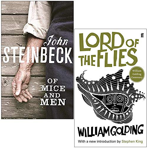 Of Mice and Men By Mr John Steinbeck & Lord of the Flies By William Golding 2 Books Collection Set