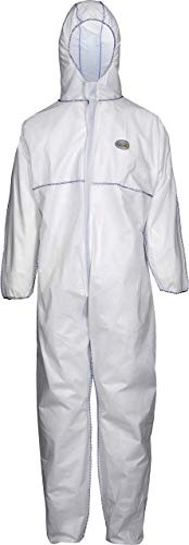 Cover Base Premium Chemieschutzoverall (SMS) SMS-1, weiß/blau, Gr. M
