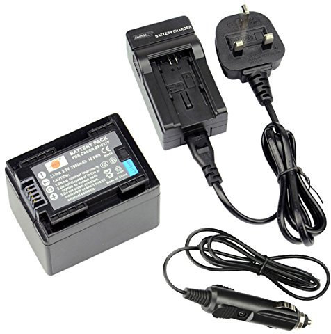 DSTE BP-727 BP-727F Spare Battery and DC131U Travel Charger Compatible with Canon VIXIA HF M50 M52 M56 M60 M500 M506 R30 R32 R36 R40 R42 R50 R52 R62 R66400 R500 R506 R600 SLR Camera
