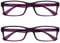 OPULIZE The Reading Glasses Company Purple Readers Value 2 Pack Mens Womens UVR2092P +2.50
