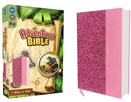 NIV, Adventure Bible, Leathersoft, Pink, Full Color: New International Version, Raspberry / Pink, Italian Duo-Tone
