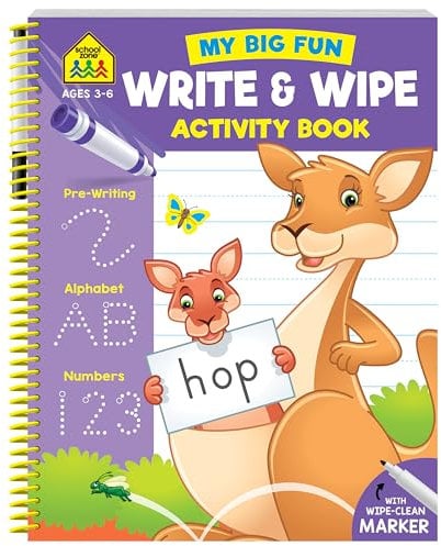 School Zone Write & Wipe 60pp Bind-up