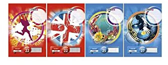 LANDR Schulheft DIN A4, Lineatur 30 / blanko, 16 Blatt