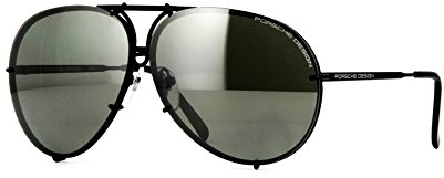 Porsche Design P8478 Matt Black / Olive, Silver Mirror + Set Of Brown Lenses Titangestell Sonnenbrillen, 66mm