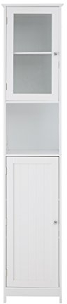Premier Housewares Tall Bathroom Cabinet Kitchen Cabinet Tall Cabinet Storage White Kitchen Cabinet Tall Kitchen Cabinet 189 cm x 40 cm x 30 cm