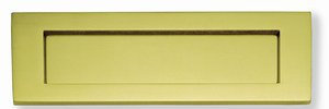 Traditional Letter Plate Polished Brass 305 X 102mm