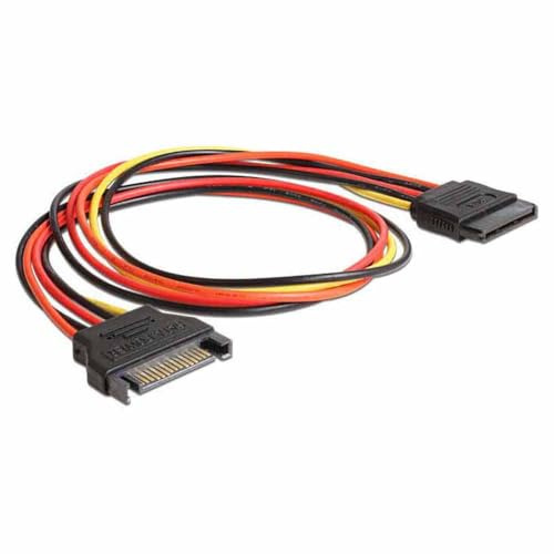 Delock Voltage Circulate Verlängerungskabel, 15-polig, SATA Power (M), 15-polig SATA Power (W)