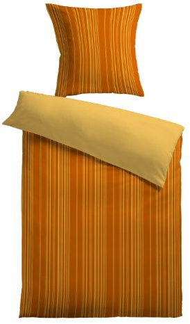 Mesana B-10602/38 Mikrofaser Fleece Wende Bettwäsche Franz 2-teilig 80 x 80 und 135 x 200 cm, Terra