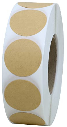 Hylabelest 25 mm runde Papieraufkleber, Etiketten Verpackungsdichtungen, Basteln, Hochzeit, Etikett, Topper-Etiketten, 500 pro Rolle 1 roll