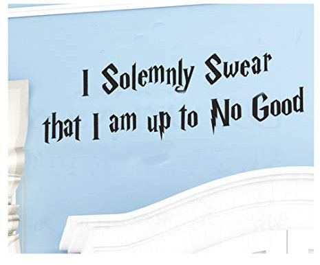 Homemay PVC-Wandaufkleber, englisches feierliches Schwören, Harry Potter, Schlafzimmer, Heimdekoration, kann entfernt werden, Tapete 91,4 cm x 27,9 cm, Rose
