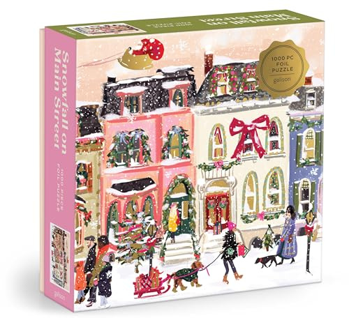 Snowfall on Main Street 1000 Piece Foil Puzzle