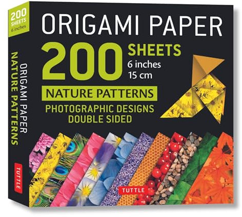 Origami Paper 200 Sheets Nature Patterns 6 (15 CM): Tuttle Origami Paper: High-Quality Origami Sheets Printed with 12 Different Designs: Instructions ... (Instructions for 6 Projects Included)