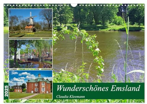 Wunderschönes Emsland (Wandkalender 2025 DIN A3 quer), CALVENDO Monatskalender: Faszinierende Ausflugsziele (CALVENDO Natur)