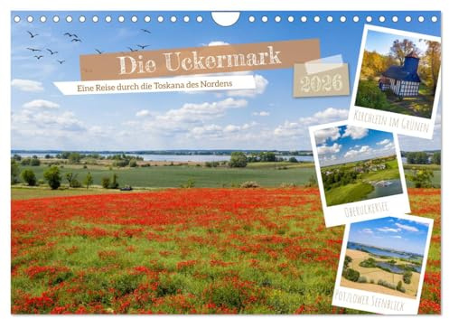 Die Uckermark - Eine Reise durch die Toskana des Nordens (Wandkalender 2026 DIN A4 quer), CALVENDO Monatskalender: Reizvolle Landschaften und Orte der Uckermark (CALVENDO Natur)