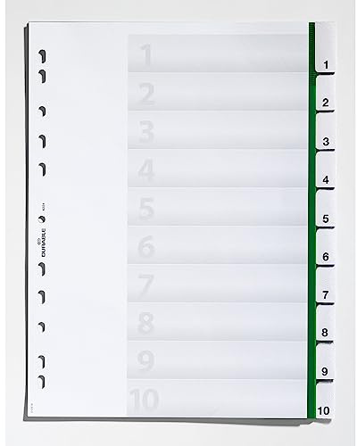 Durable 622105 Insticksregister 1-10, grön