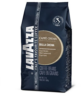 Lavazza Caffé Bar Bella Crema, ganze Bohnen, Bohnenkaffee, 6er Pack, 6 x 1000g