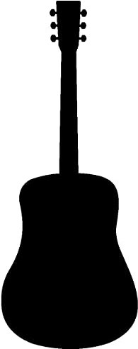Samunshi® Akustische Gitarre Aufkleber 3,9 x 10cm schwarz