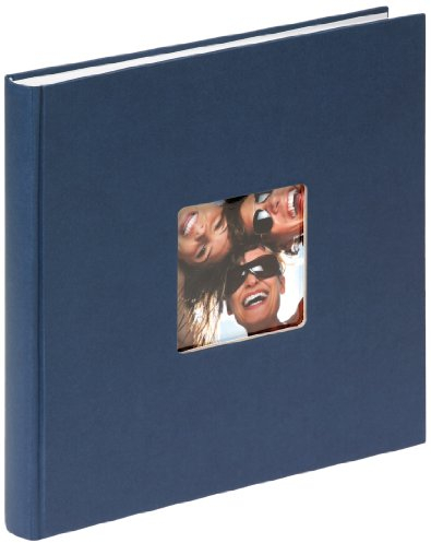 walther design Fotoalbum blau 26 x 25 cm mit Cover-Ausstanzung, Fun FA-205-L