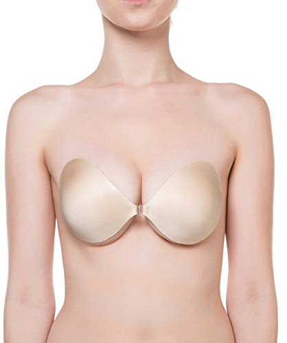 NuBra SE998 Seamless Push Up Women's Adhesive Bra with Molded Pads, Nude, Cup C