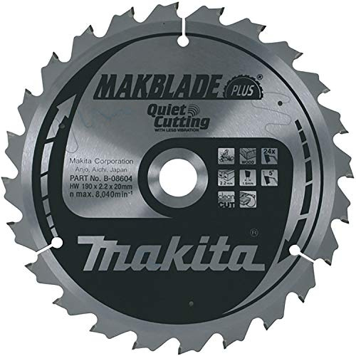 Makita b-08757 Makita b-08757 190 mm x 20 mm x 60 Z Makblade Plus Mitre Sägeblatt 1 silber