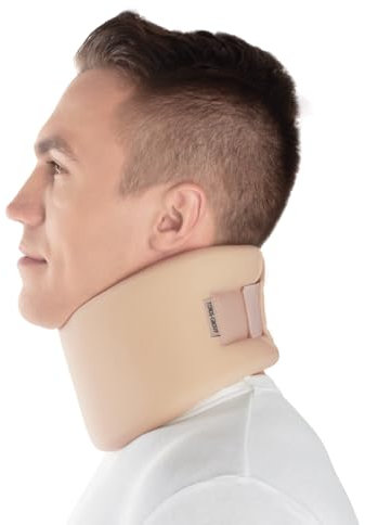TOROS-GROUP Orthopädischer Kragen Weich Schantza Behandlung und Rehabilitation Halsbereich, Halshöhe 12 cm, beige Large