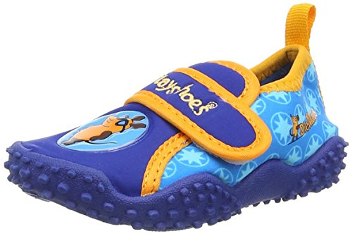 Playshoes Souliers de Sports Aquatiques avec Protection UV Die Maus, Chaussures pour Piscine et Plage Garçon Unisex Kinder, Bleu (Blau 7), 18/19 EU