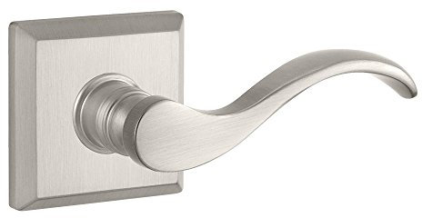 Baldwin PVCURTSR150 Reserve Privacy Curve with Traditional Square Rose in Satin Nickel Finish