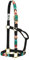 Weaver Leder Nylon Damast Festeingesteller Horse Halfter, Black Chevron, Average horse