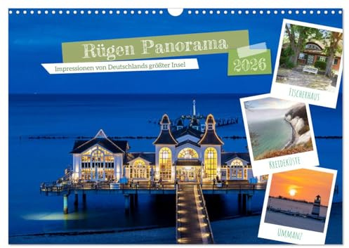 Rügen Panorama (Wandkalender 2026 DIN A3 quer), CALVENDO Monatskalender: Impressionen von der Insel Rügen (CALVENDO Orte)