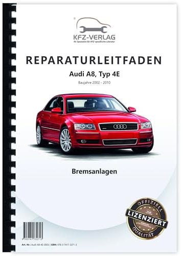 Audi A8 Typ 4E 2002-2010 Bremsanlagen Bremsen System Reparaturanleitung