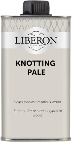 Libéron Knotting Pale for Resinous Wood & Knots, 250ml | Prevents resin bleed, Minimises paint discolouration, Before painting or varnishing, Suitable for all wood types