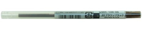 Uni StyleFit Gel Ballpoint Pen Refill, 0.5mm, Brown Black (UMR10905.22)