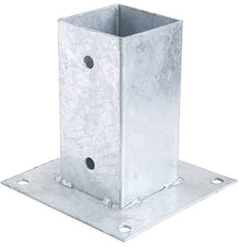Wolfpack 8090900 – Halterung mit Anker verzinkt für Rosenbogen, 71 x 71 mm