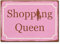 LUXECARDS Interluxe Postkarte aus Holz Shopping Queen Shabby Vintage Karte DIN A6