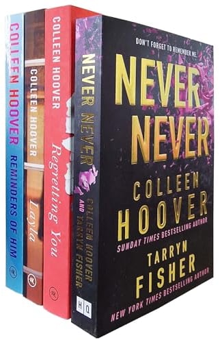 Colleen Hoover Collection 4 Books Set (Reminders of Him, Never Never, Regretting You & Layla)