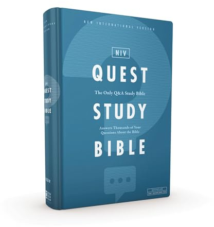 NIV, Quest Study Bible, Hardcover, Blue, Comfort Print: The Only Q and A Study Bible