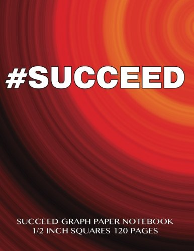 Succeed Graph Paper Notebook 1/2 inch squares 120 pages: Notebook not Ebook with red radial cover, 8.5 x 11 graph paper notebook 2 squares to an inch, ... sums, composition notebook or even journal