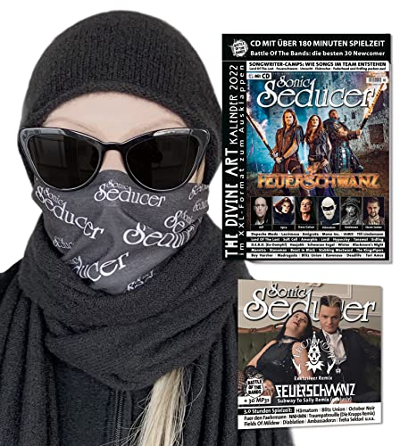 Sonic Seducer 12/2021 - 01/2022 +Mund-Nasen-Abdeckung: Feuerschwanz exkl. Remix +The Divine Art Kalender 2022 +Lacrimosa exkl. Remix +Depeche Mode ... + Epica + Hämatom + CD mit 3 St. Spielzeit