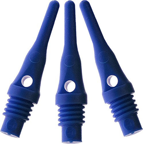 Viper Dart Zubehör: Tufflex S.S. (Super Short) 2BA Gewinde Soft Tip Dart Points, Blau, 1000 Stück