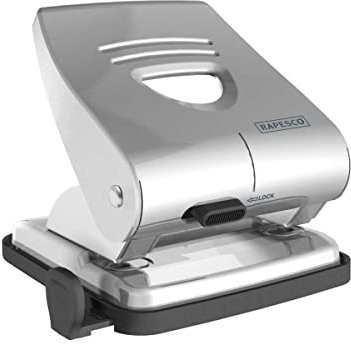 Rapesco 1023 Perforadora Metálica de 2 Agujeros 827, Capacidad para 30 Hojas Gris